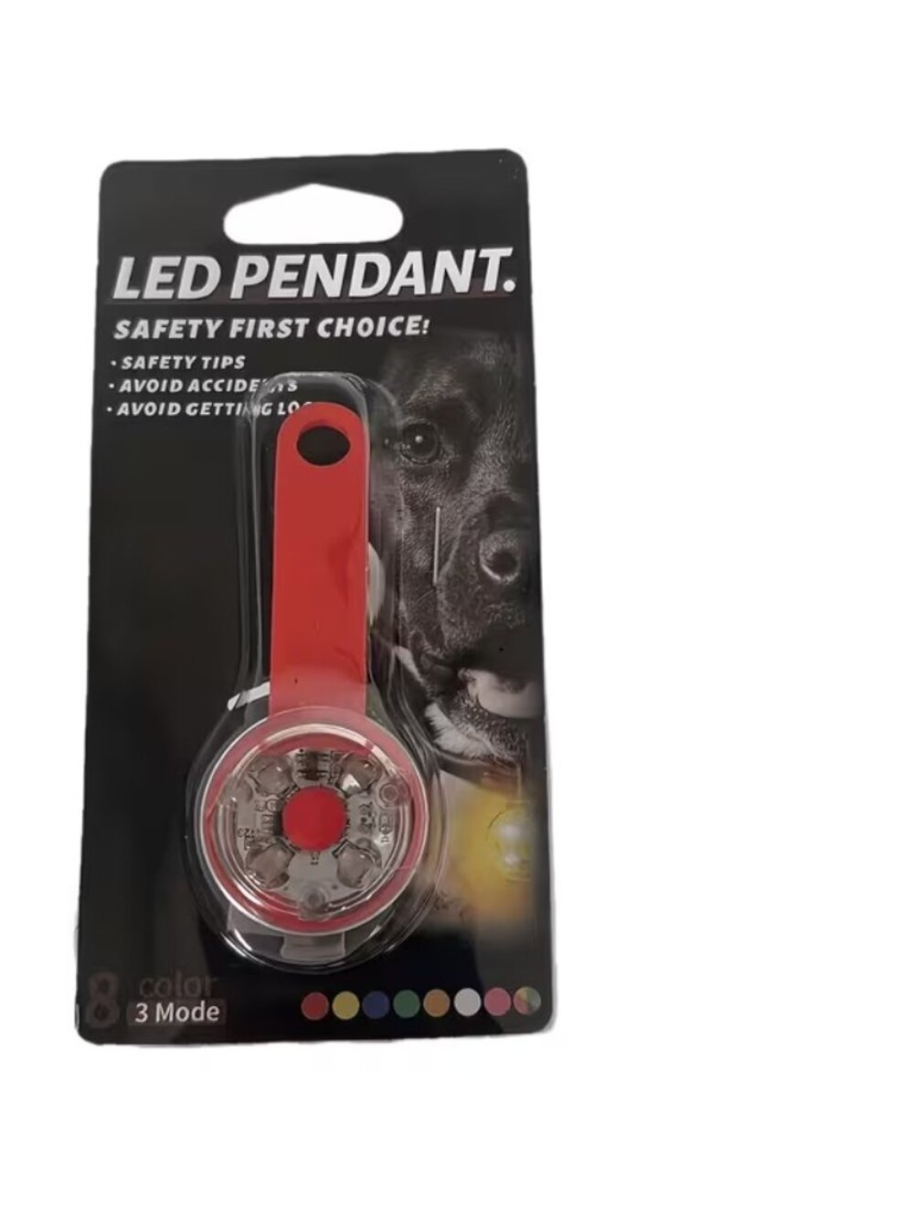 LED Pet Pendant Safety Light - collars to keep pet visible at night, rechargeabl